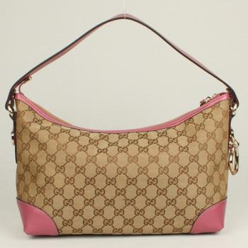 Gucci Hobo bags 269959 Khaki Canvas Cross Body Bag Replica