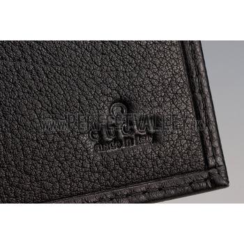 Gucci Bi-Fold Wallet With Gold Gucci Logo Black Replica