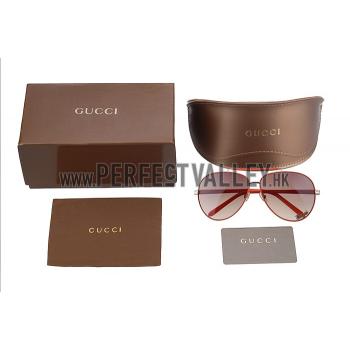 Gucci Aviator With Gucci Logo Orange Sunglasses 307825 Replica