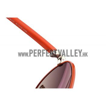 Gucci Aviator With Gucci Logo Orange Sunglasses 307825 Replica