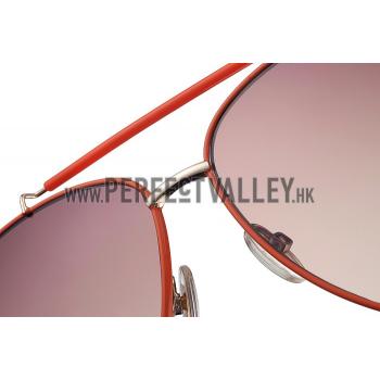 Gucci Aviator With Gucci Logo Orange Sunglasses 307825 Replica