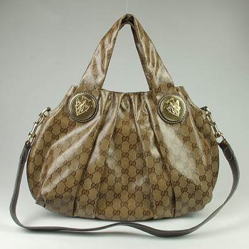 Gucci  Handle bags 203486 Brown Large 2way