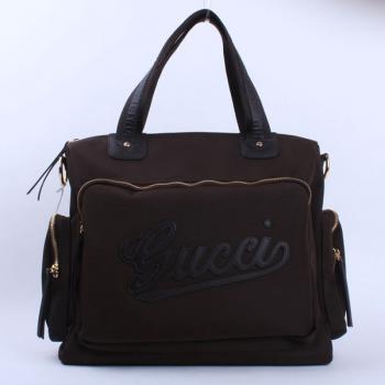 Gucci Tote bags 10801 Coffee Canvas Unisex Handbags