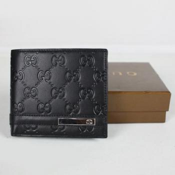 Gucci Wallet 233100 Black Cow Leather Small Bag Replica