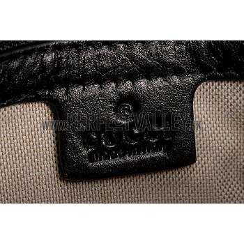 Gucci Lady Web GG Canvas And Black Leather Medium Bag  18926781