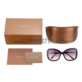 Gucci Guccissima Pattern Black Frame Sunglasses 308081