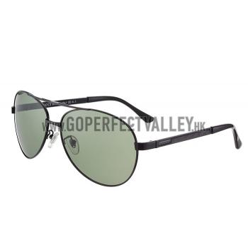 Gucci Aviator Wrap Black Frame Green Lens Sunglasses 308210