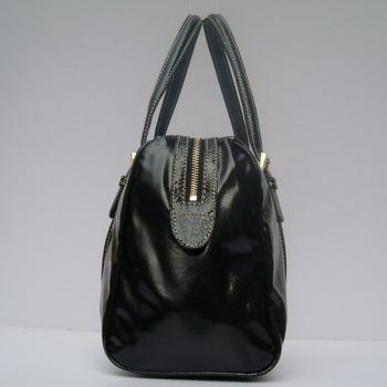 Replica Gucci  Handle bags 170010 Black Cow Leather Ladies