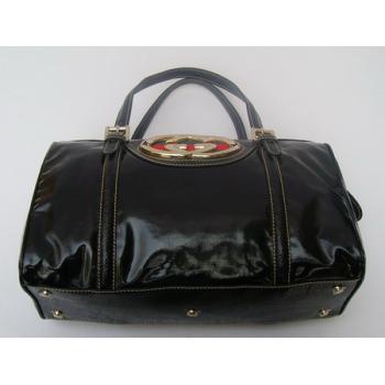 Replica Gucci  Handle bags 170010 Black Cow Leather Ladies