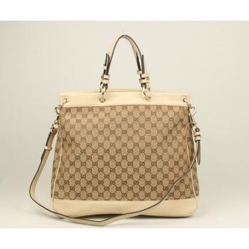 Quality Gucci  Handle bags 282342 Canvas Large Ladies Handbags