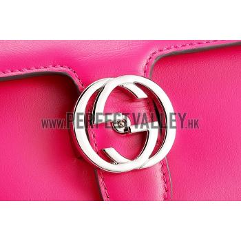 Gucci Interlocking Medium Shoulder Bag Fuchsia