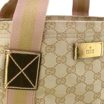 Gucci Tote bags 189669 Apricot Canvas Ladies Handbags Replica