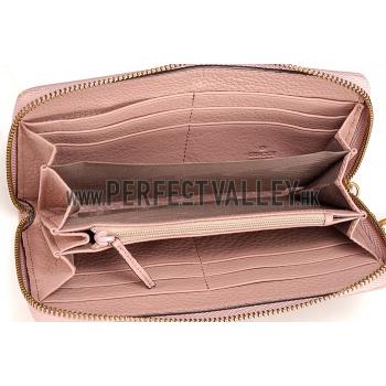 Gucci Marmont Leather Wallet Peach