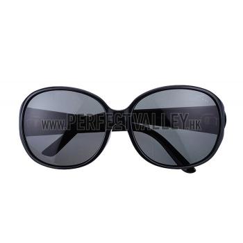 Gucci Oversized Round Leather Dark Blue Sunglasses 307819