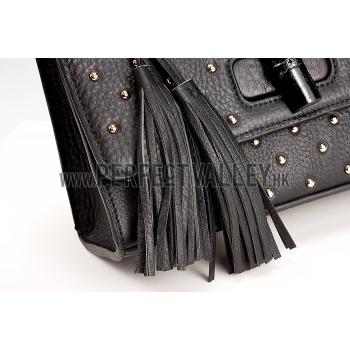 Gucci Miss Bamboo Studded Bag Black