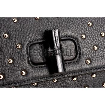 Gucci Miss Bamboo Studded Bag Black