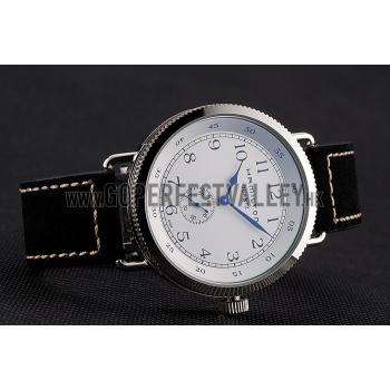 Hamilton Navy Pioneer Small Second White Dial Stainless Steel Case Black Leather Strap