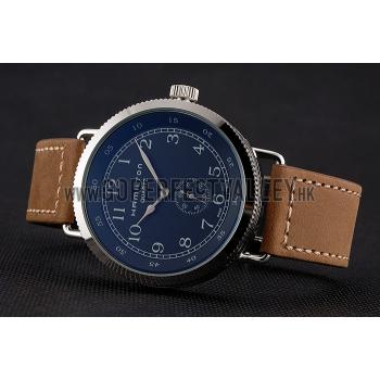 Hamilton Navy Pioneer Small Second Black Dial Stainless Steel Case Light Brown Leather Strap