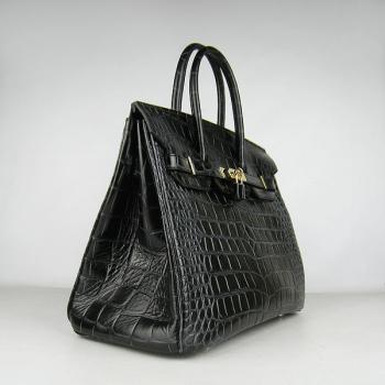 Hermes Birkin 6089 Ladies Crocodile Black Handbag