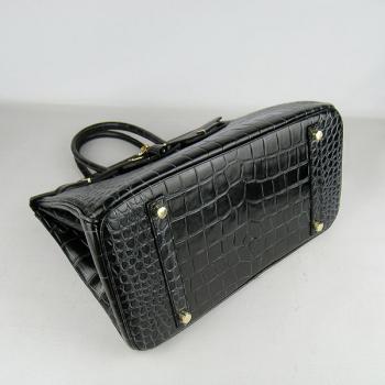 Hermes Birkin 6089 Ladies Crocodile Black Handbag