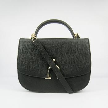 Hermes Stirrup bag 8088 2way Cow Leather Black Replica