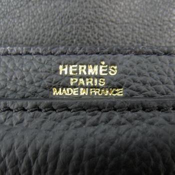 Hermes Stirrup bag 8088 2way Cow Leather Black Replica