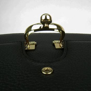 Hermes Stirrup bag 8088 2way Cow Leather Black Replica