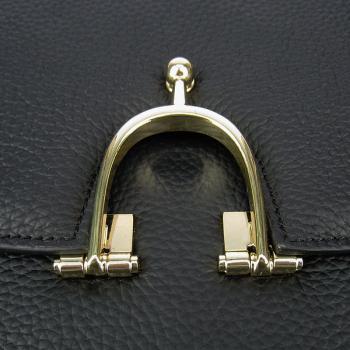 Hermes Stirrup bag 8088 2way Cow Leather Black Replica