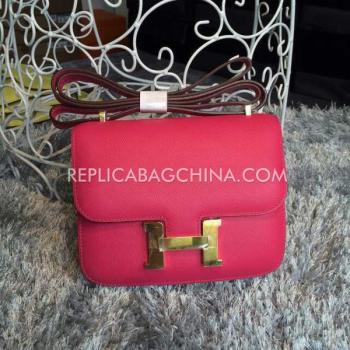 Cheap Hermes Constance Messenger Bag Red