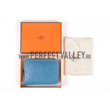 Hermes Azap Small Wallet Blue Leather 18926953