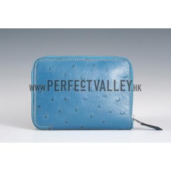 Hermes Azap Small Wallet Blue Leather 18926953