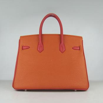 Hermes Birkin 6089 Cow Leather Orange Bag Replica