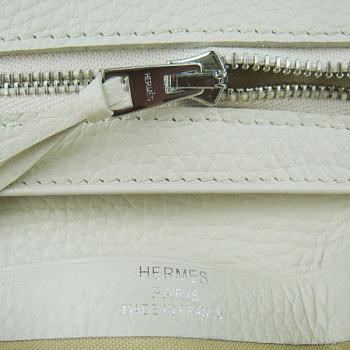 Hermes Wallet H006 Ladies Cow Leather Beige