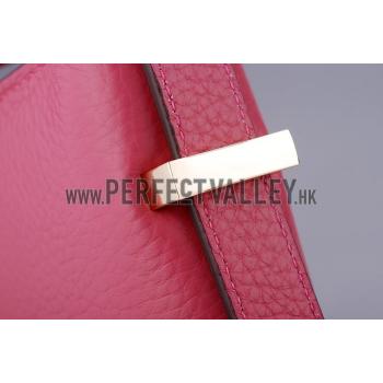 Replica Hermes Constance Pink with Golden Buckle