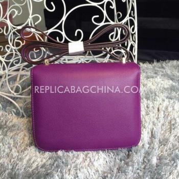 Replica Hermes Constance Messenger Bag Purple