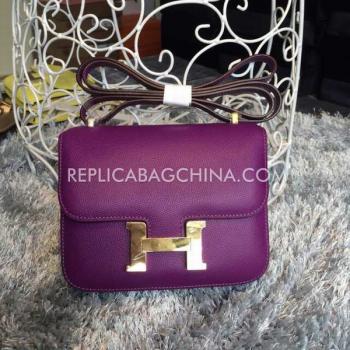 Replica Hermes Constance Messenger Bag Purple