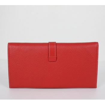 Hermes Wallet H2035 Wallet Lambskin Red