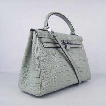 Hermes Kelly 6108 Ladies 2way Grey Bag