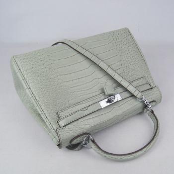 Hermes Kelly 6108 Ladies 2way Grey Bag