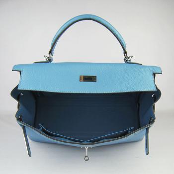 Hermes Kelly 6308 Ladies 2way Blue Bag Replica