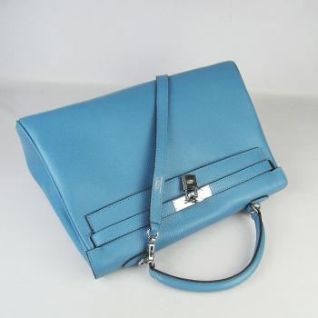 Hermes Kelly 6308 Ladies 2way Blue Bag Replica