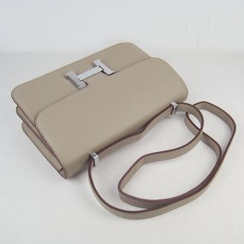 Hermes Constance H020 Cross Body Bag Cow Leather Grey