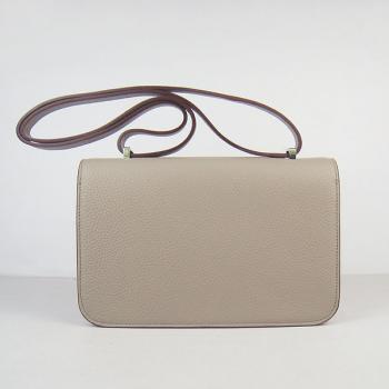 Hermes Constance H020 Cross Body Bag Cow Leather Grey