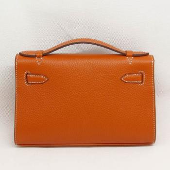 Cheap Hermes Clutches HK22 Briefcase Cow Leather Orange