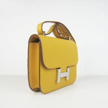 Hermes Constance H107 Ladies Cross Body Bag Yellow Replica