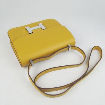 Hermes Constance H107 Ladies Cross Body Bag Yellow Replica