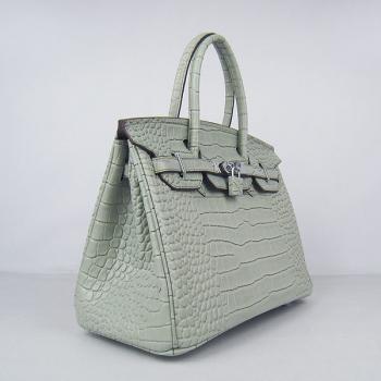 Hermes Birkin 6088 Ladies Handbag Grey -9d Replica