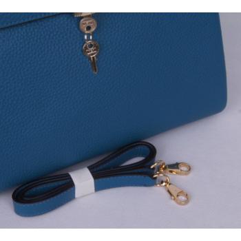 Hermes Kelly H1043 Ladies Cow Leather Blue Handbag