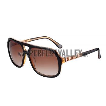 Hermes Aviator With Hermes Logo Brown Sunglasses 307851