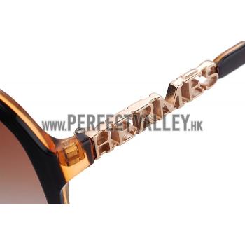 Hermes Aviator With Hermes Logo Brown Sunglasses 307851